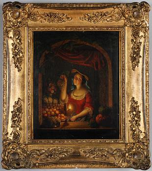 OIDENTIFIERAD KONSTNÄR, olja på pannå, ej signerad, 1800-tal.