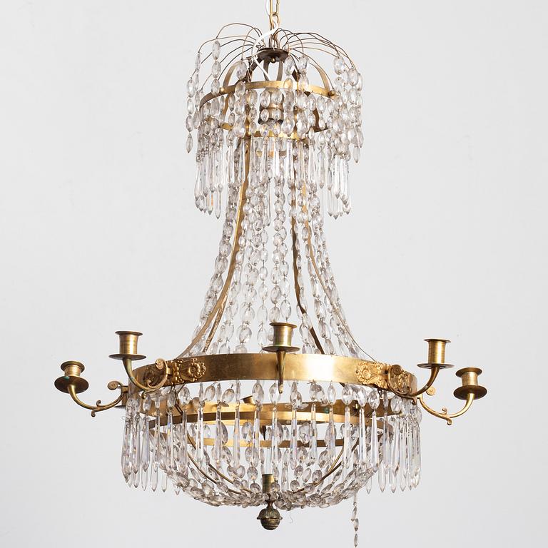 Ljuskrona, empire, 1800-talets första hälft.