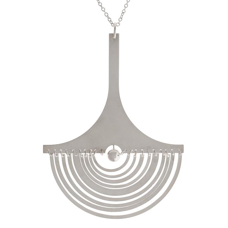 Tapio Wirkkala, PENDANT, sterling silver, "Kuunsirppi" N. Westerback 1973.