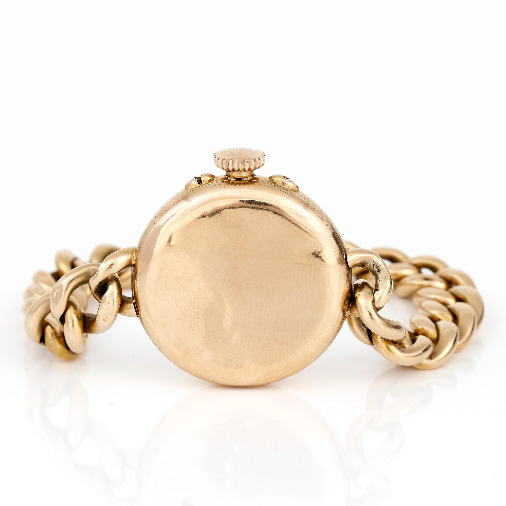 ARMBANDSUR, dam, 14K och 18K guld, troligen sent 1800-tal.