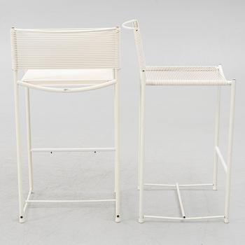 Giandomenico Belotti, four 'Spaghetti Chair' bar stools, Fly Line, Italy 1970s.