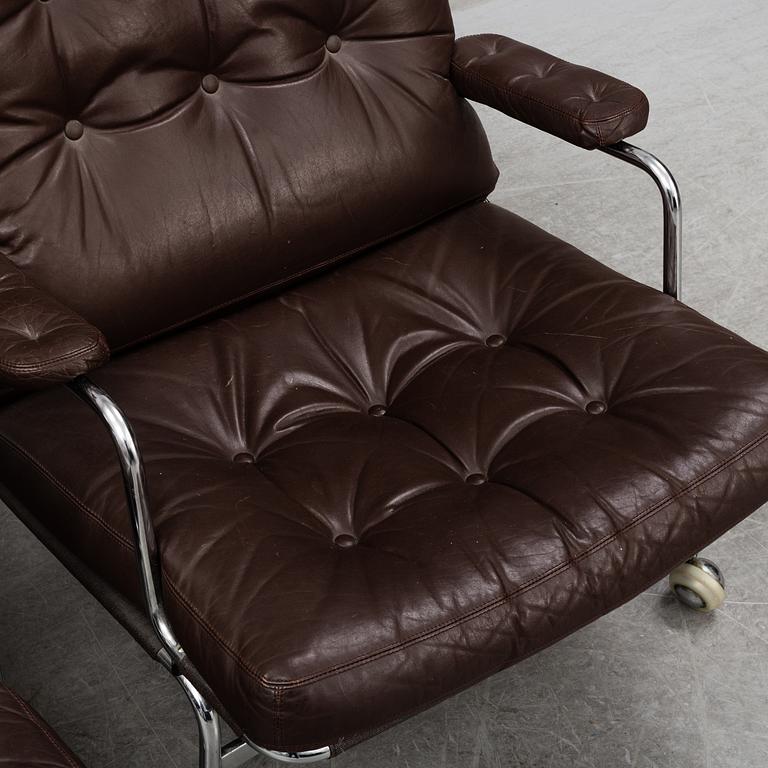 BRUNO MATHSSON, a pair of 'Karin' easy chairs, late 20th Century.