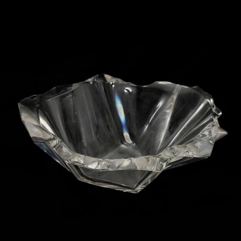 SKÅL, glas, "Iceblock", Tapio Wirkkala, signerad och numrerad 3847.