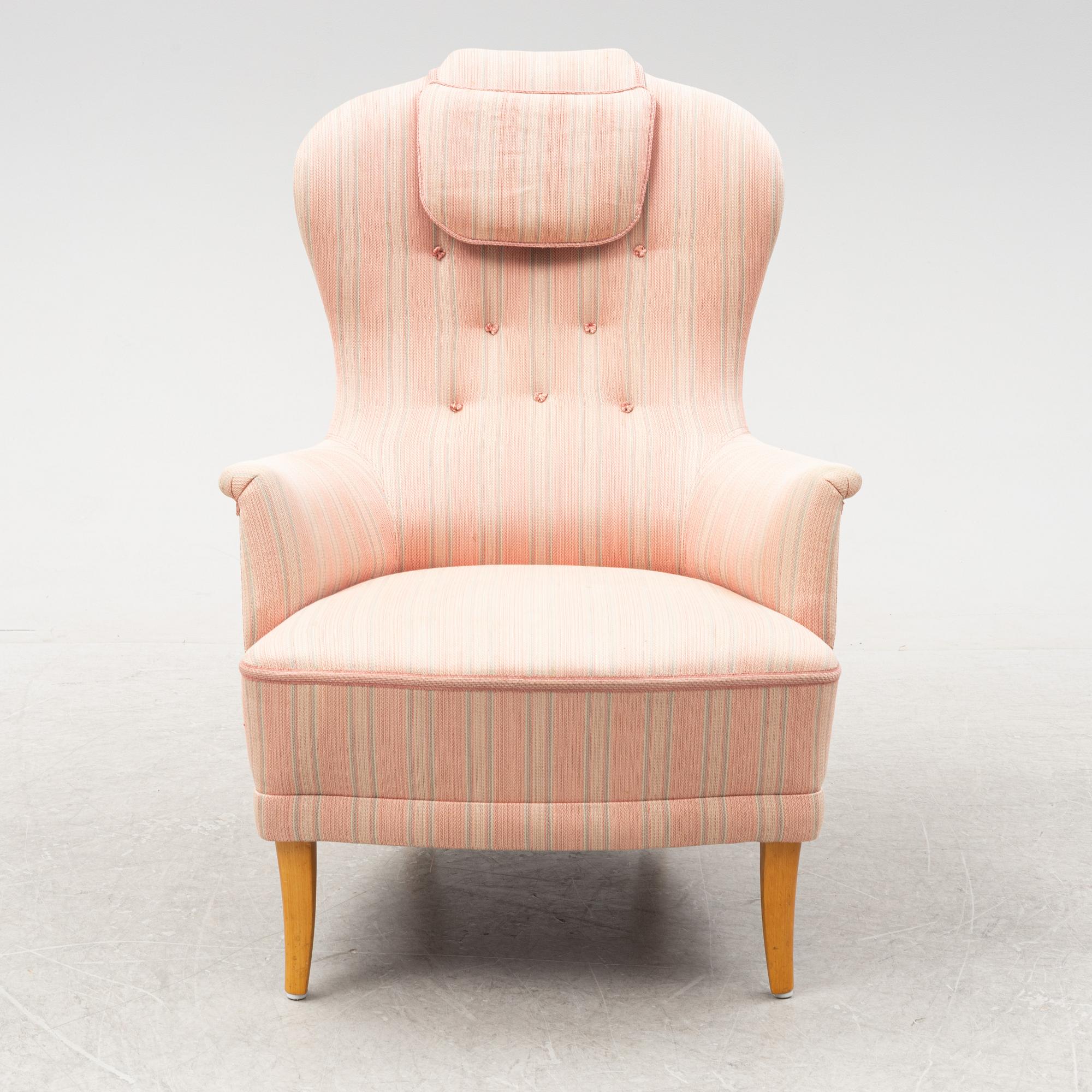 A 'Farmor' easy chair by Carl Malmsten for O.H. Sjögren, second half of the 20th Century.