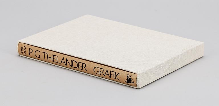 BOK MED ORIGINALLITOGRAFI, "Grafik 1958-1996", Pär Gunnar Thelander, bibliofilupplaga. Numr 32/100.