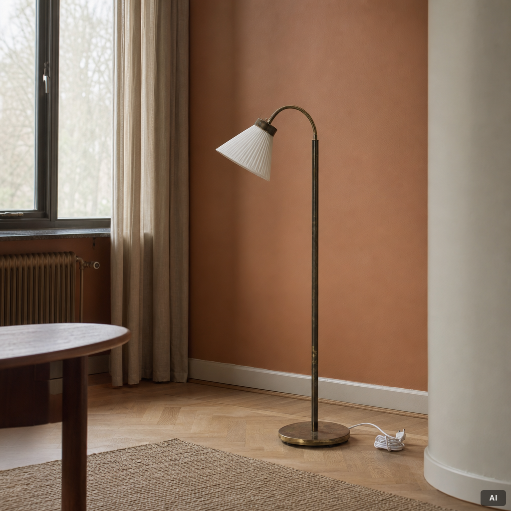 Josef Frank, a model 1838 floor lamp, Svenskt Tenn.