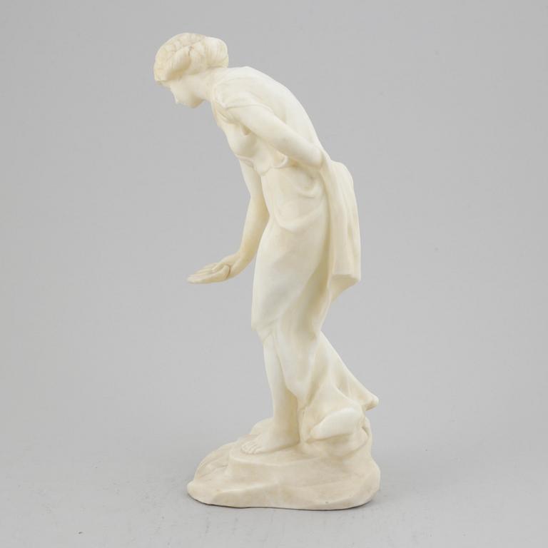 Ludwig Eisenberger, sculpture, alabaster, signed.