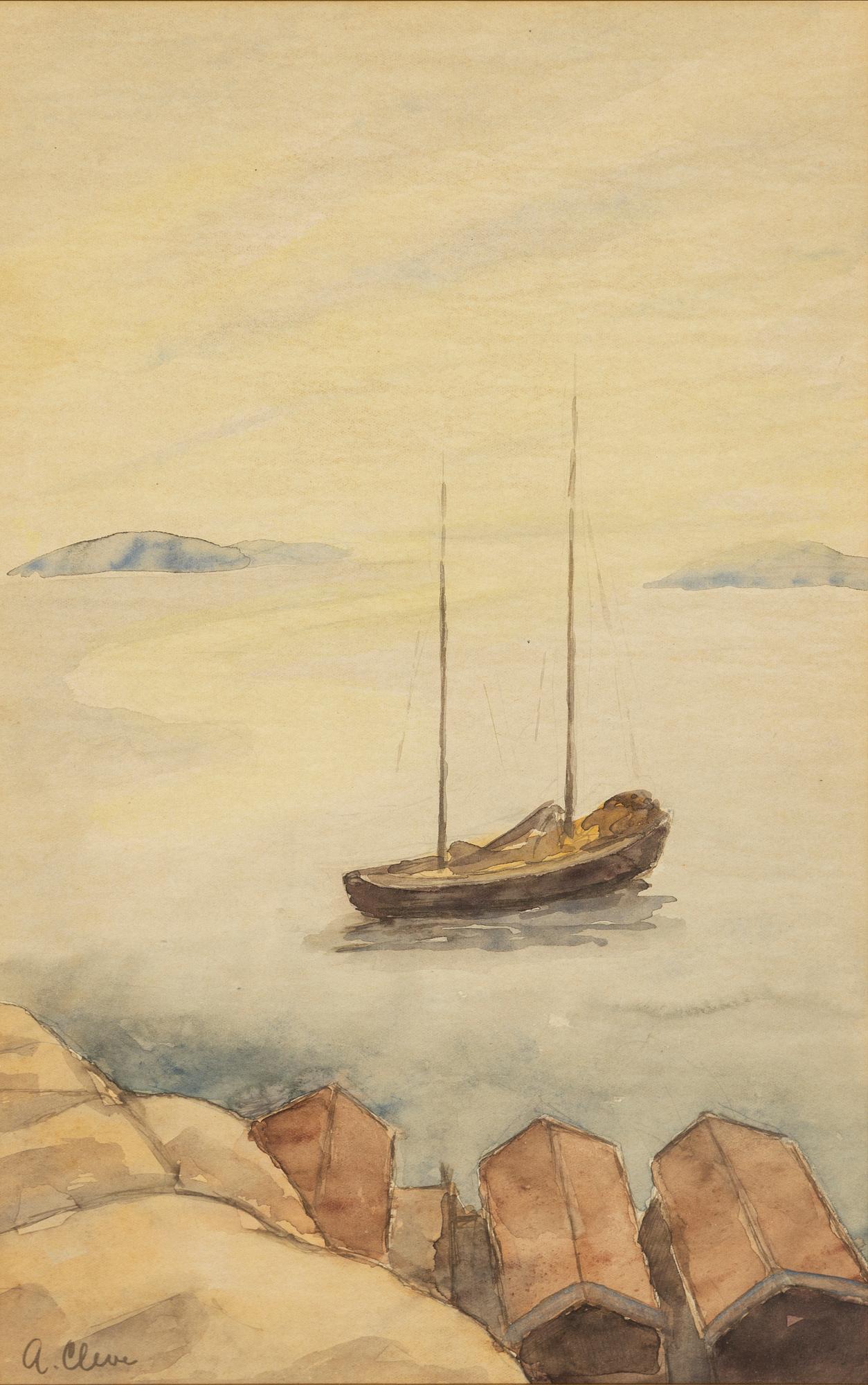Agnes Cleve, watercolour, signed A. Cleve,