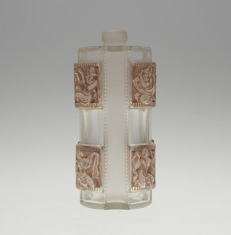 A René Lalique 'Hélène', flacon no 1, moulded glass bottle, France 1942-51.