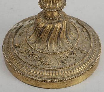 LJUSSTAKAR, ett par, mässing, eklekticism, 1800-tal.