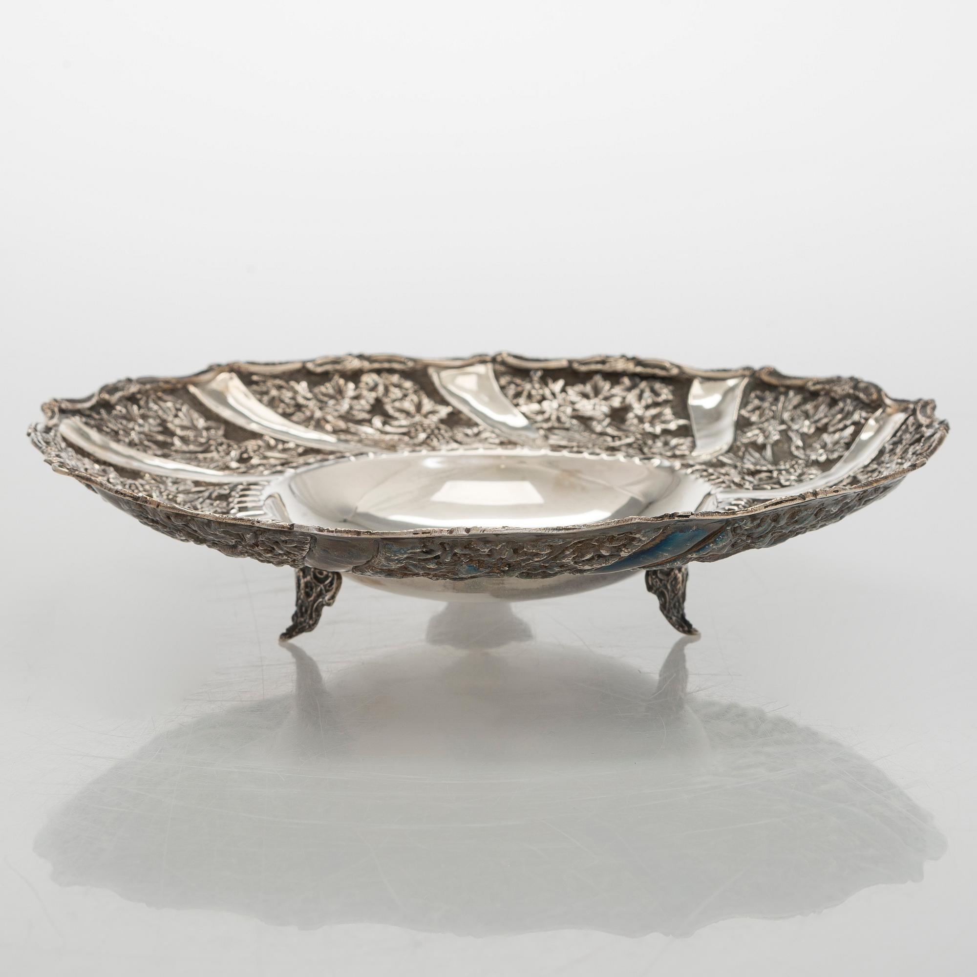 Skål, silver (900), möjligen Mellanöstern, 1900-tal.