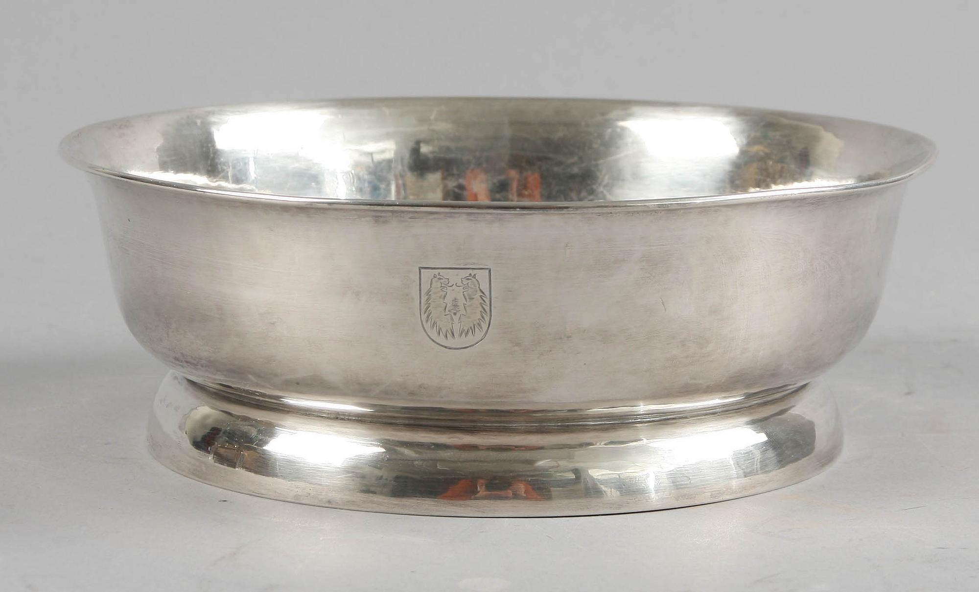 SKÅL, silver. Utl stämplar, 1900-tal. Ca 350 gr.