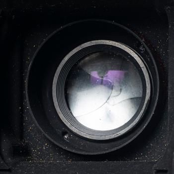 Mellanformatskamera, Rolleiflex, med väska och tillbehör, Franke & Heidecke, 1900-talets mitt, Tyskland.