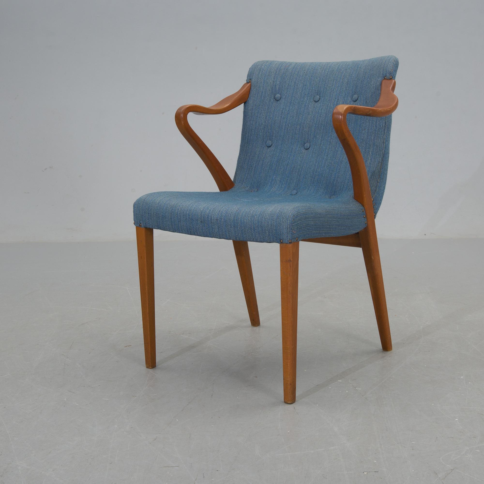 KARMSTOL, "Modell 1522" Axel Larsson, Bodafors, etikettsmärkt.
