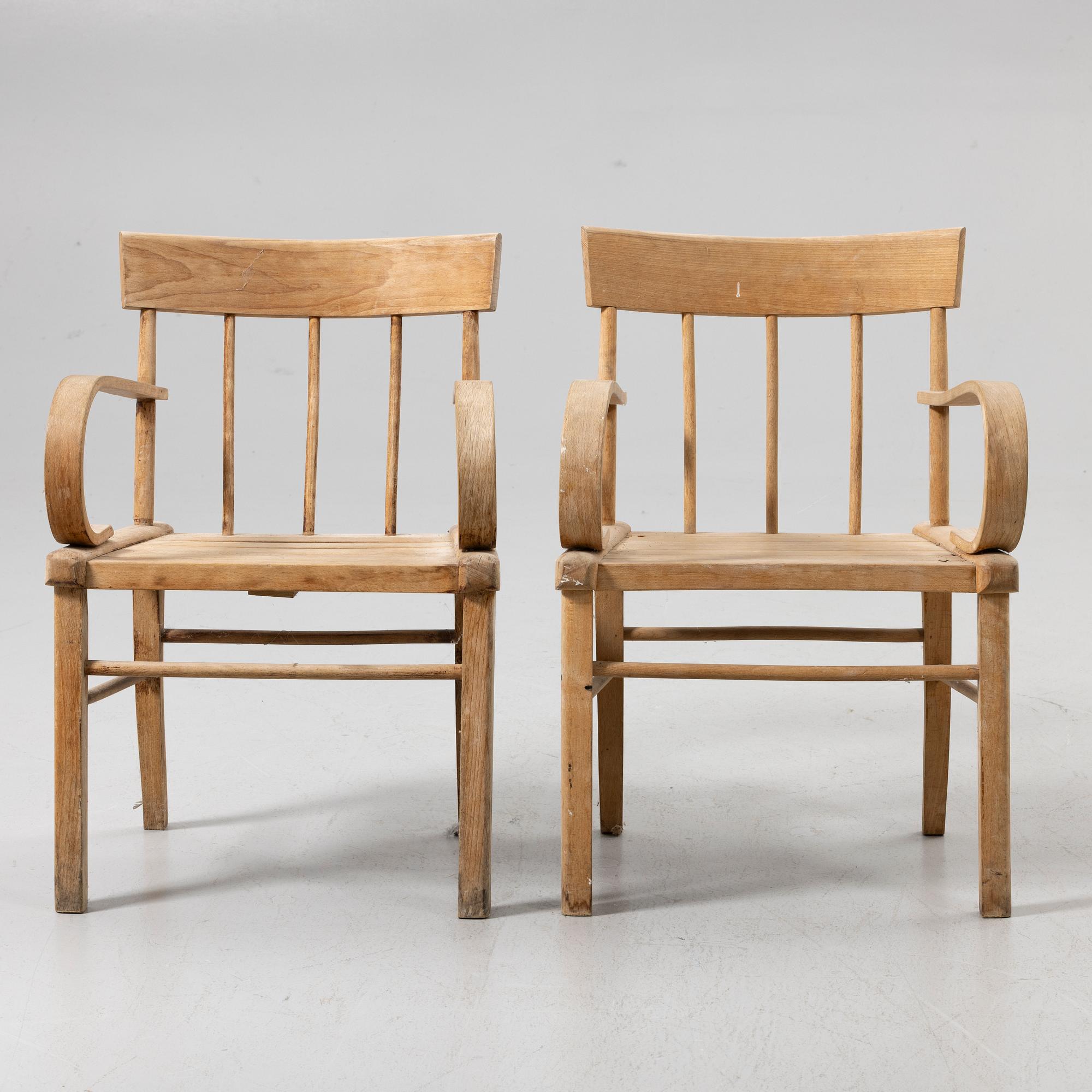 Armchairs, a pair, 20th century.