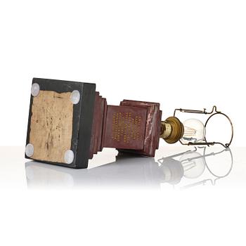 A presumably Italian marble lamp, 20th century.