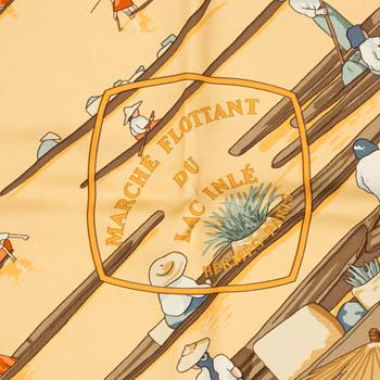 HERMÈS, "MARCHÉ FLOTTANT", scarf.