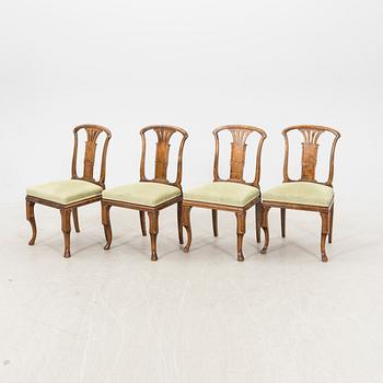 A set of four Art deco chairs.