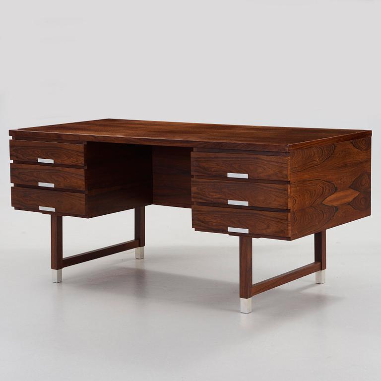 KAI KRISTIANSEN, a palisander desk, Feldballes Møbelfabrik, Denmark 1960-70's.