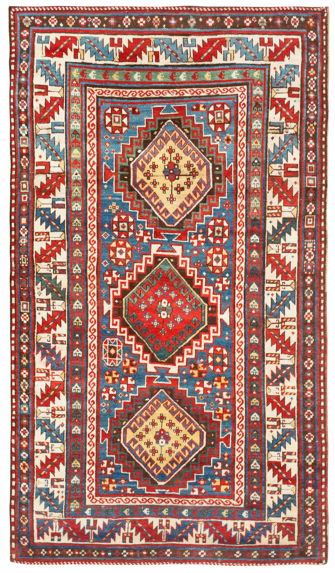 SEMI-ANTIQUE KAZAK probably. 234 x 137,5 cm.