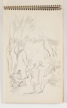 Lotte Laserstein, 10 små skissblock med teckningar.