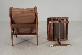 FÅTÖLJ MED FOTPALL, Torbjörn Afdal, "Huntingchair" Bruksbo.