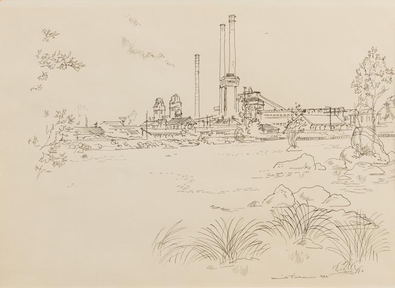 HENRIK TIKKANEN, drawing, signed and dated 1962.