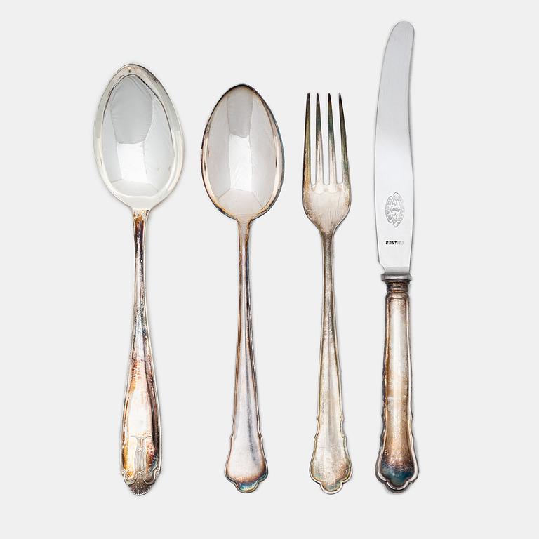 Guldsmedsaktiebolaget (GAB), Cutlery, 23 pcs, silver, including some Stockholm 1951.