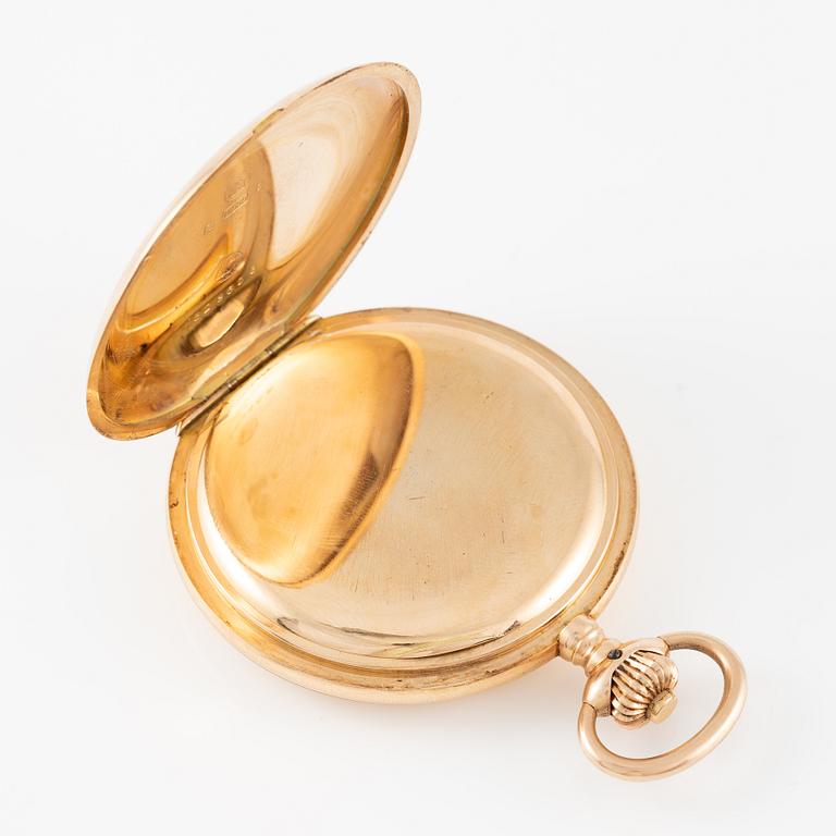 IWC, pocket watch, hunter, 53 mm.