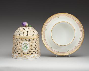 ISKLOCKA, porslin. "Flora Danica", Kungl Dansk, 1900-tal.