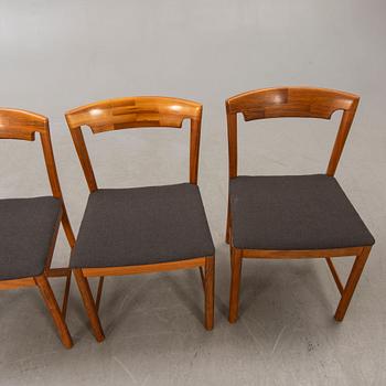 Chairs, 4 pcs, probably Denmark, 1960s.