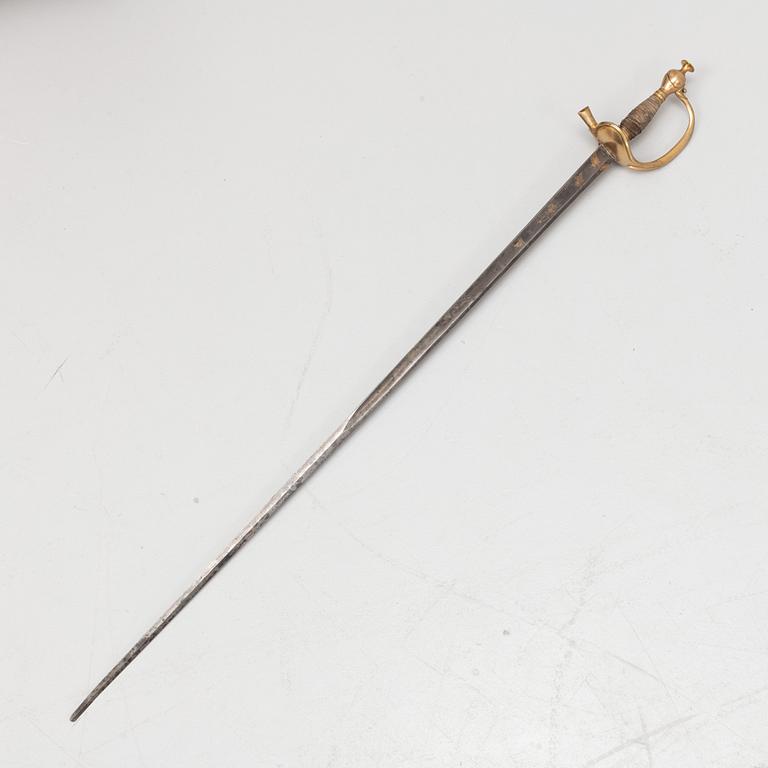 A British officer's sword, with boat shell guard, early 19th Century.