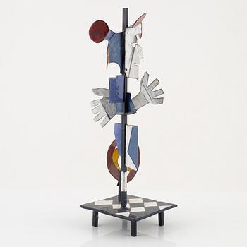 Bror Marklund, sculpture, unsigned, enamel metal, height 44 cm.