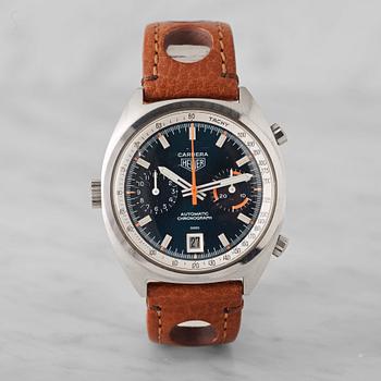 7. HEUER, Carrera, "Tachy", kronograf, armbandsur, 38 mm,