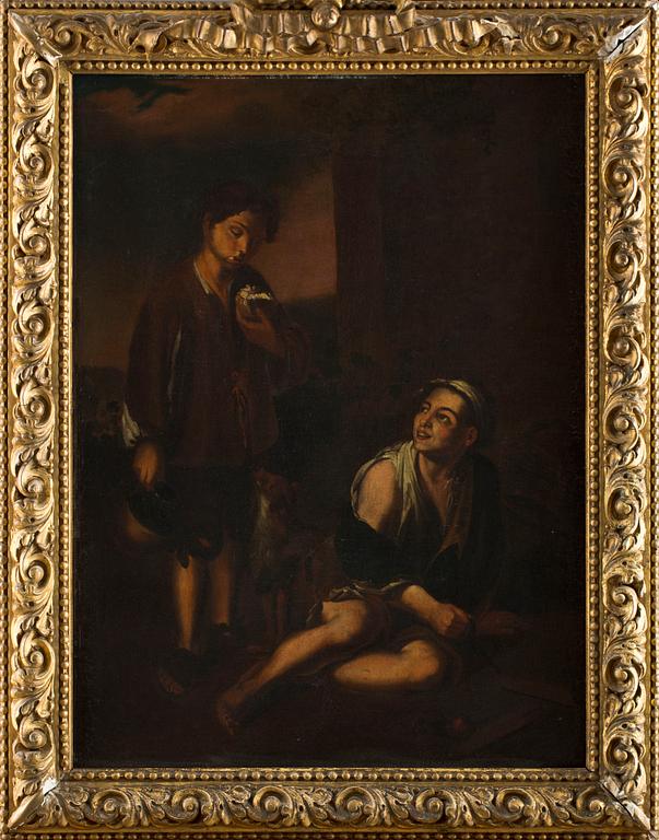 BARTOLOMÉ ESTEBAN MURILLO, kopia efter, olja på duk, 1800-tal.