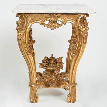 A Swedish Royal Rococo mid 18th century table, belonged to Lovisa Ulrika (Queen of Sweden 1751-1771).