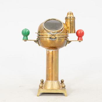 An 19th/20th century brass binnacle.