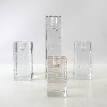 Timo Sarpaneva, candlesticks, 11 pcs, "Arkipelago", and candlesticks, 2 pcs, "Arktia", Iittala.