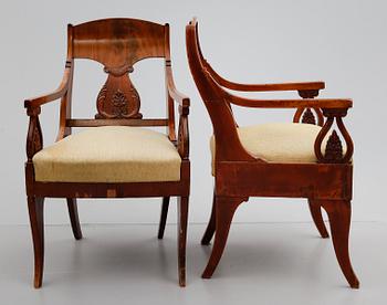 KARMSTOLAR, 1 par, Ryssland/Baltikum, 1800-talets första hälft.