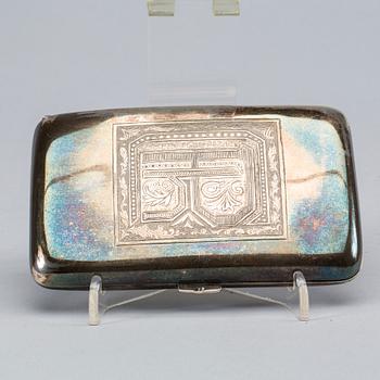 CIGARETTETUI, silver, svenska importstämplar, vikt ca 140 g.