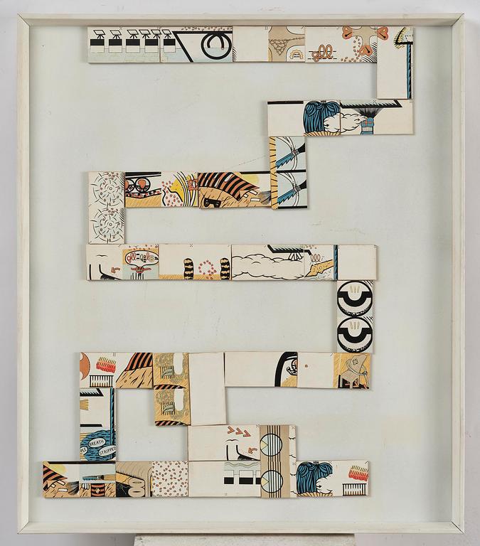 Öyvind Fahlström, "Sitting...Dominoes".