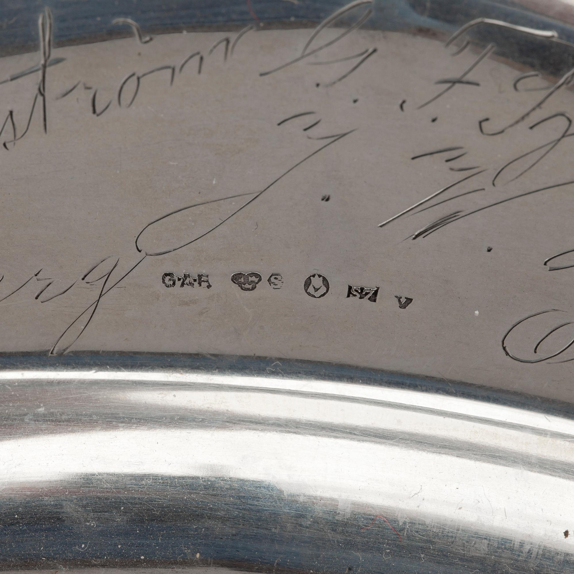 FAT, silver, Guldsmeds aktiebolaget, Stockholm. 1920. Vikt 546 gram.