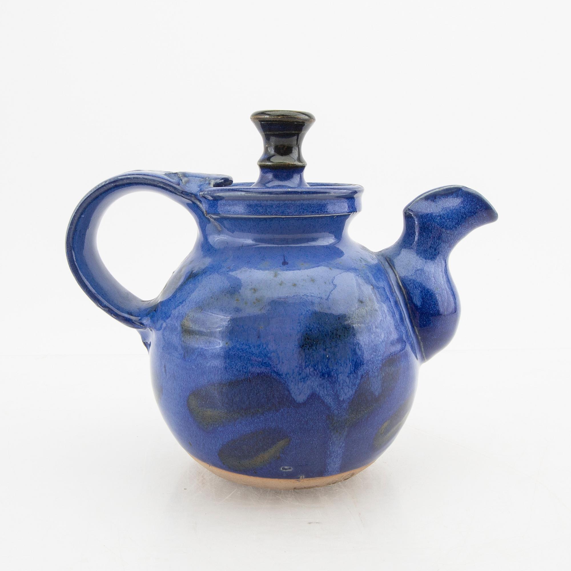Kerstin Hörnlund,  a signed stoneware tea pot own workshop.