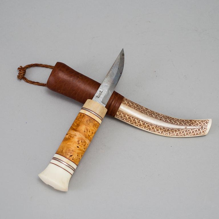 A traditional sami knife. Signed TM.