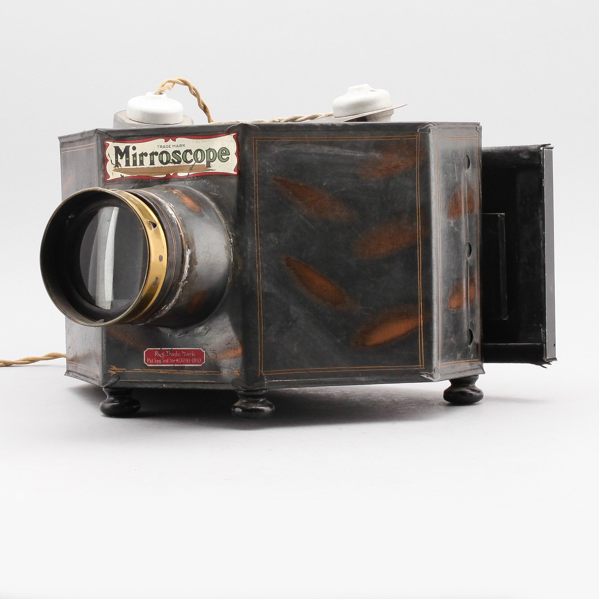 MIRROSCOPE, plåt, sent 1800-/tidigt 1900-tal.