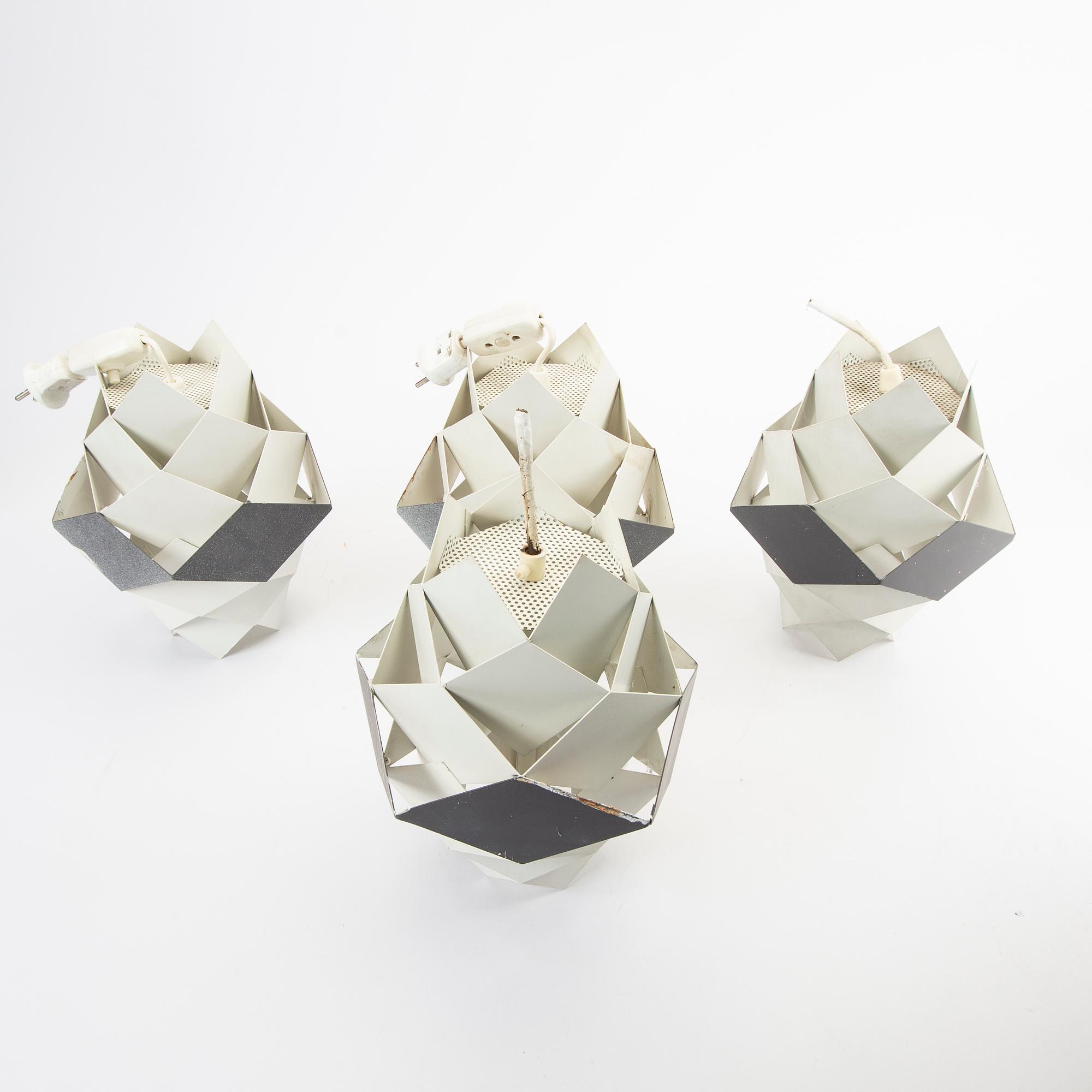 Väggarmaturer 4 st, 1950/60-tal.