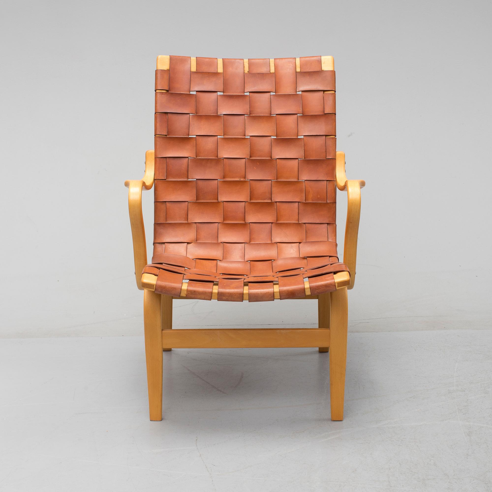 BRUNO MATHSSON, karmstol, "Eva", Firma Karl Mathsson, Värnamo, 1974.