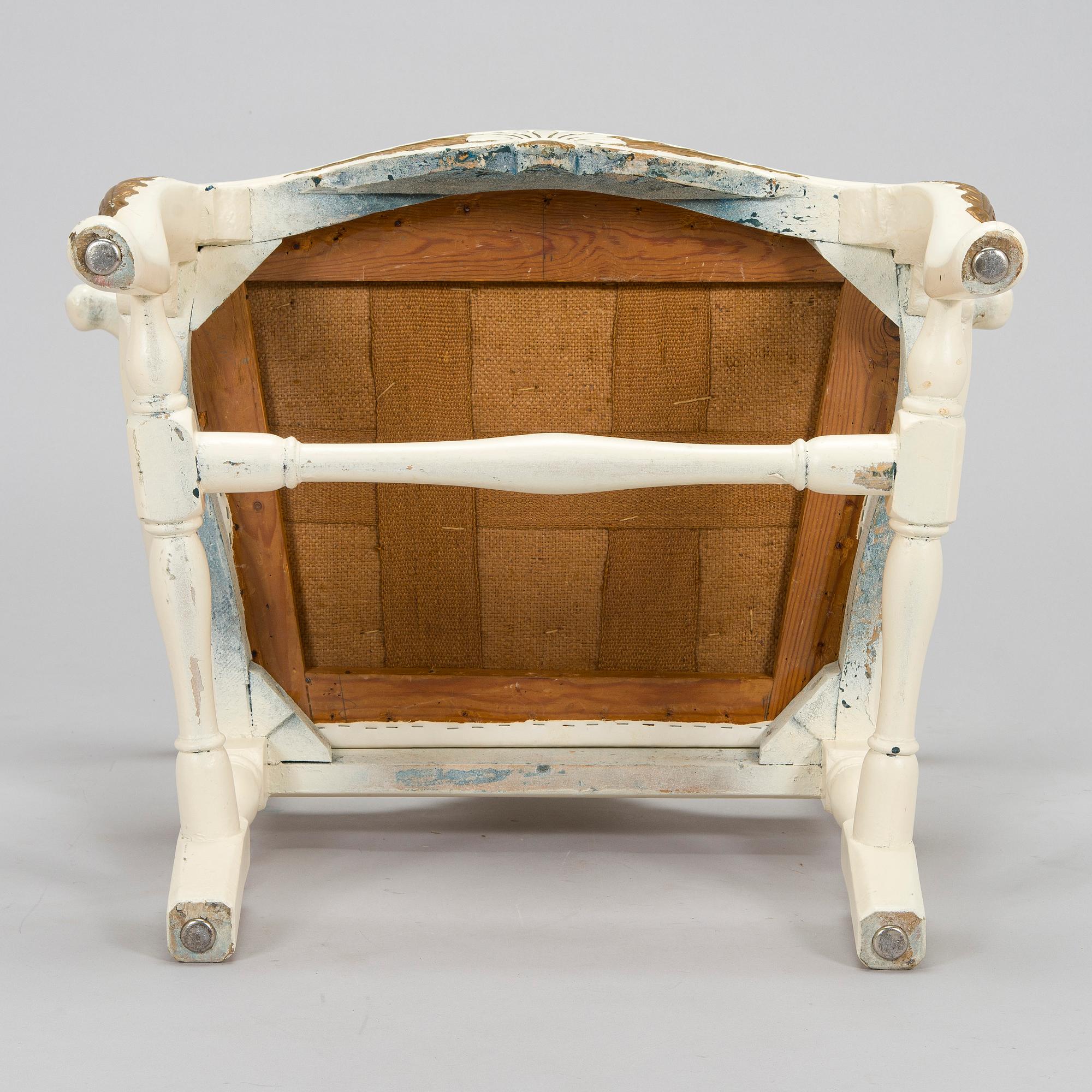 A mid 18th century baroque/ rococo armchair.