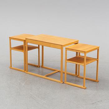 A three piece nest table, 'Släden' by Carl Malmsten, Åfors Möbelfabrik.