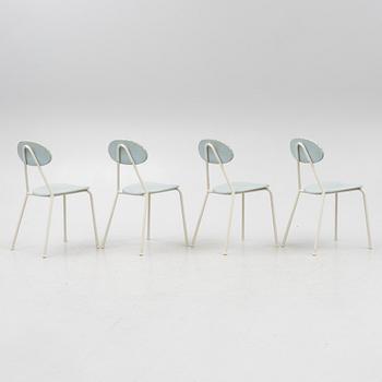A table and four chairs, mid-20th Century.